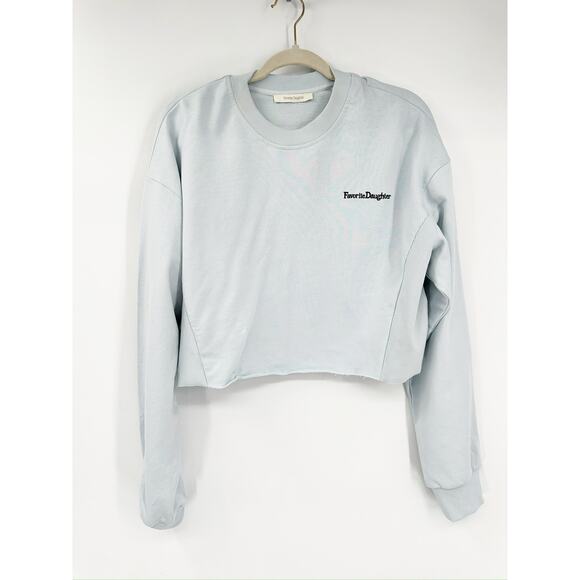 Favorite Daughter Jen Cropped Boxy Oversized Sweatshirt L - Picture 1 of 4